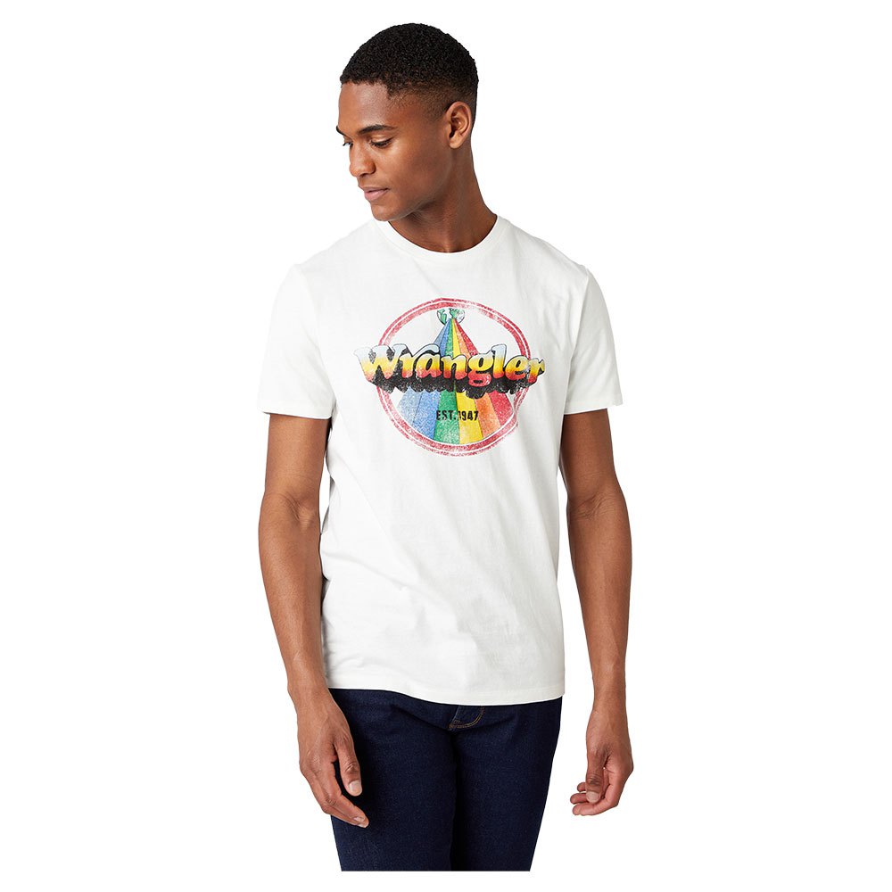 Wrangler Rainbow Kurzärmeliges T-shirt 2XL Off White günstig online kaufen