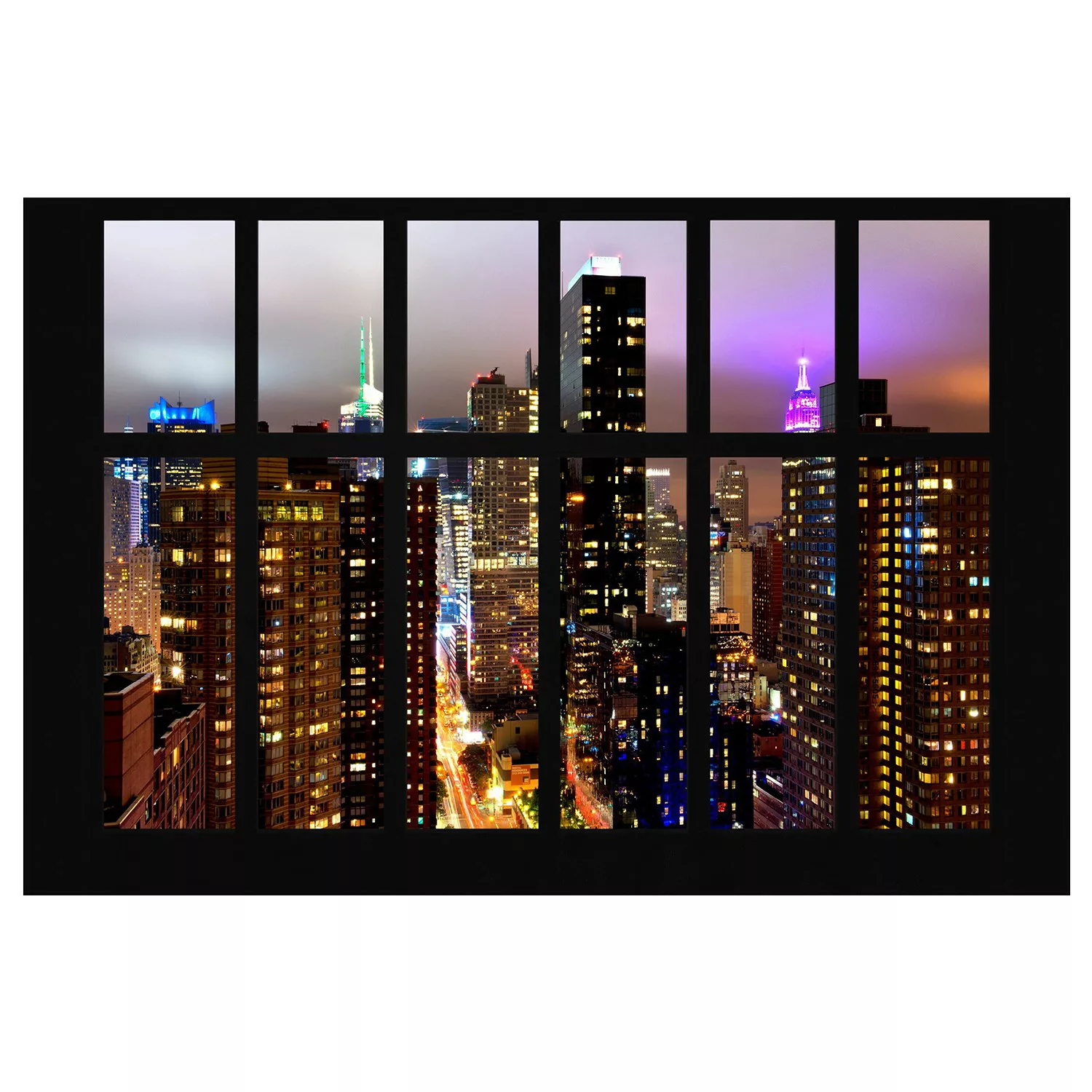 home24 Vliestapete Fenster New York Mondlicht günstig online kaufen