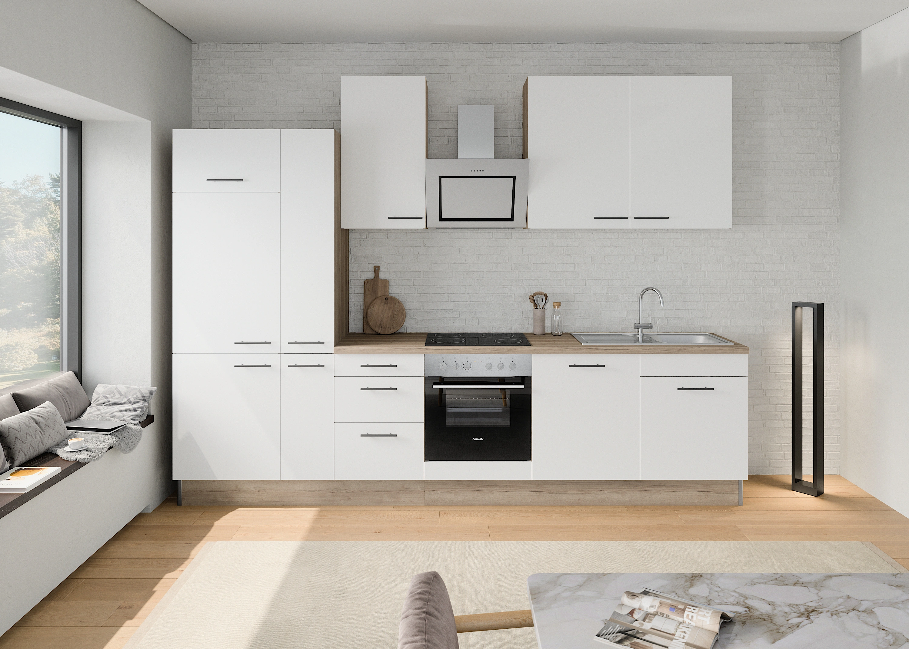 OPTIFIT Küchenzeile "Fiona", Breite 320 cm, mit Hanseatic-E-Geräten,in Prem günstig online kaufen