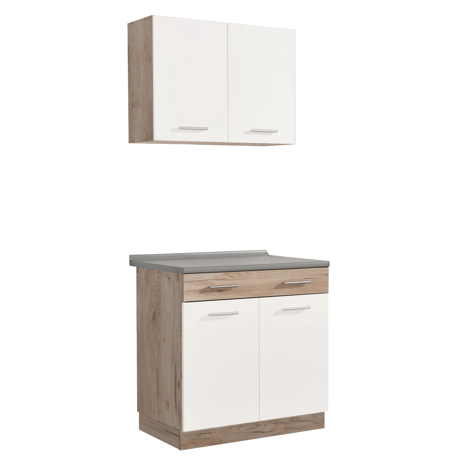 Homestyle4u Küchenzeile 80x207x60 in Weiß 2360 günstig online kaufen
