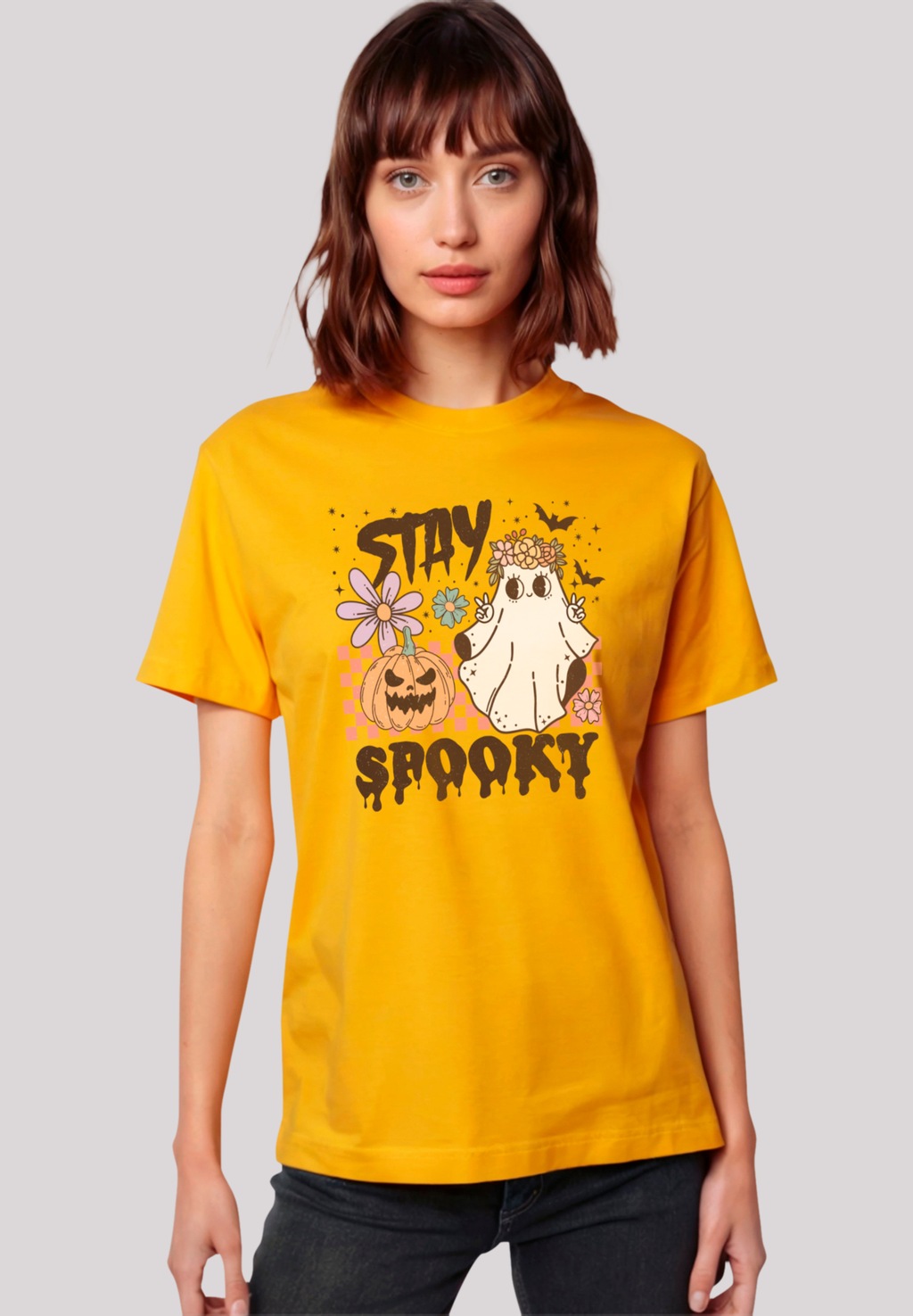 F4NT4STIC T-Shirt "Retro Halloween Stay Spooky rainbow", Premium Qualität, günstig online kaufen