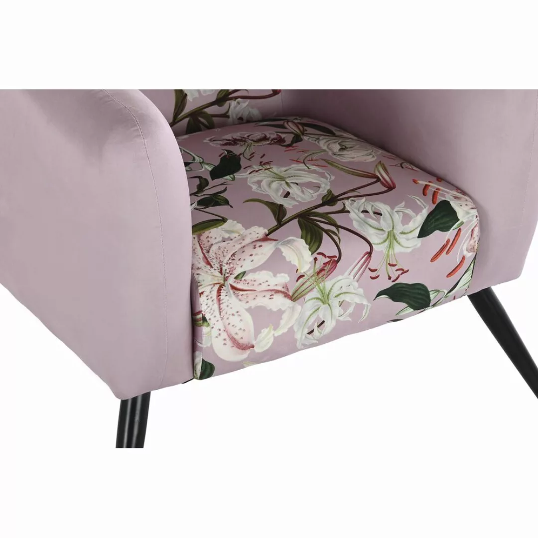 Sessel Dkd Home Decor Schwarz Rosa Metall Polyester (75 X 71 X 71 Cm) günstig online kaufen