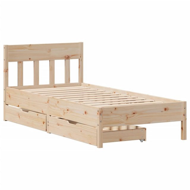 vidaXL Bett Massivholzbett ohne Matratze 75x190 cm Kiefernholz günstig online kaufen