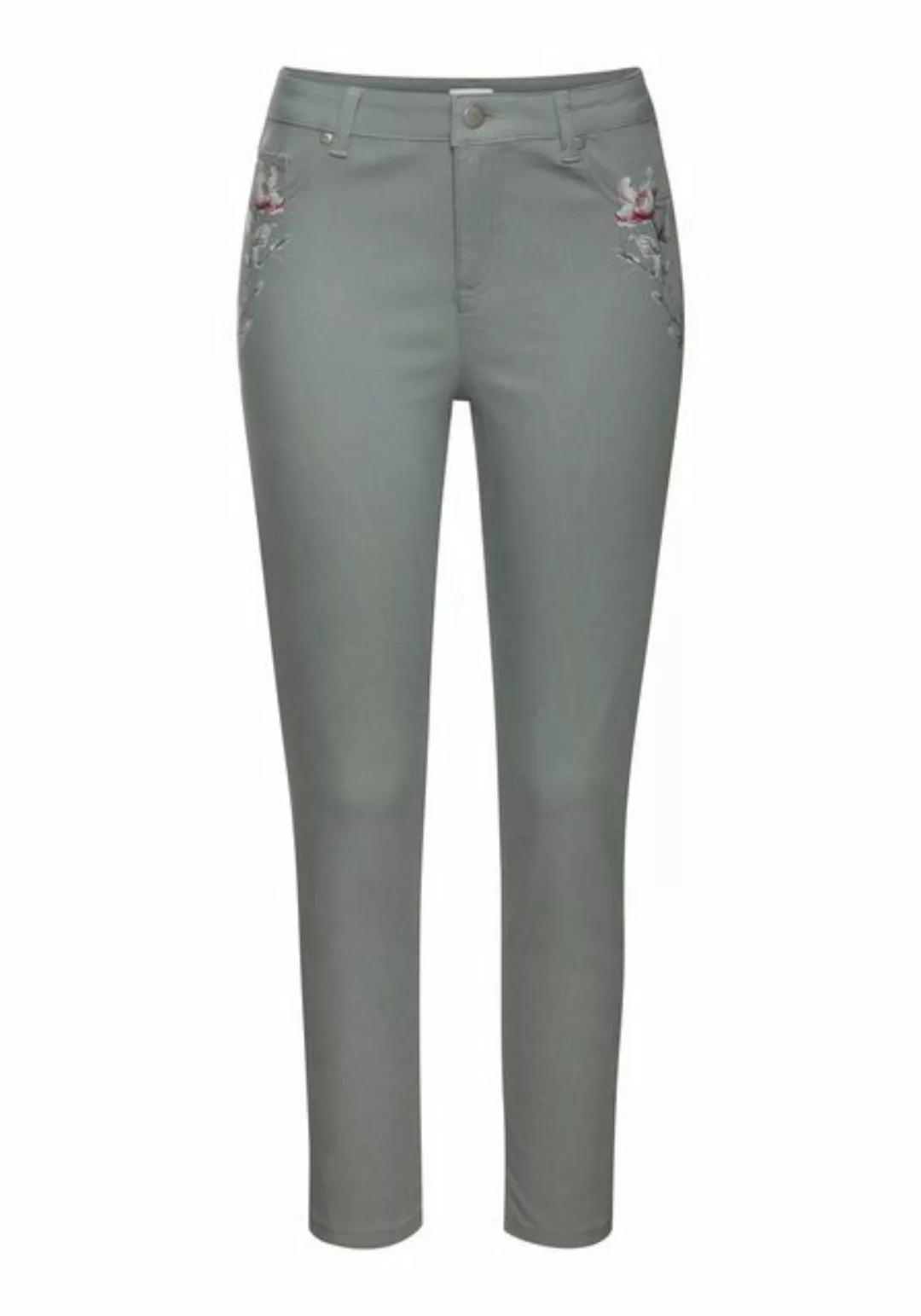 LASCANA 7/8-Jeggings mit dezentem Blumendruck, elastische Skinny Jeans aus günstig online kaufen