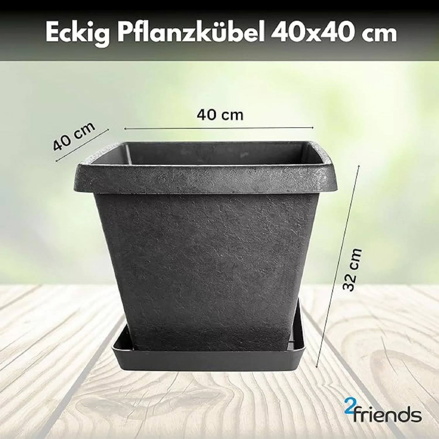 SUSTANIA Blumentopf Premium Pflanztopf mit Untersetzern günstig online kaufen