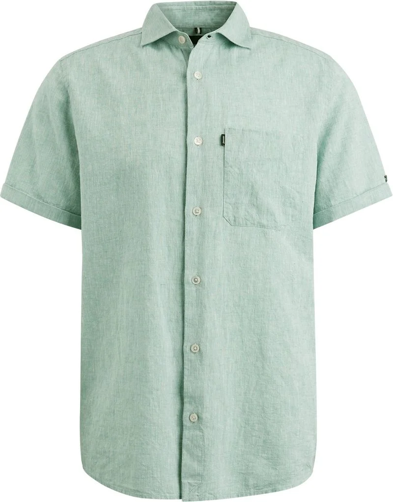 Vanguard Short Sleeve Hemd Leinen Grün - Größe M günstig online kaufen