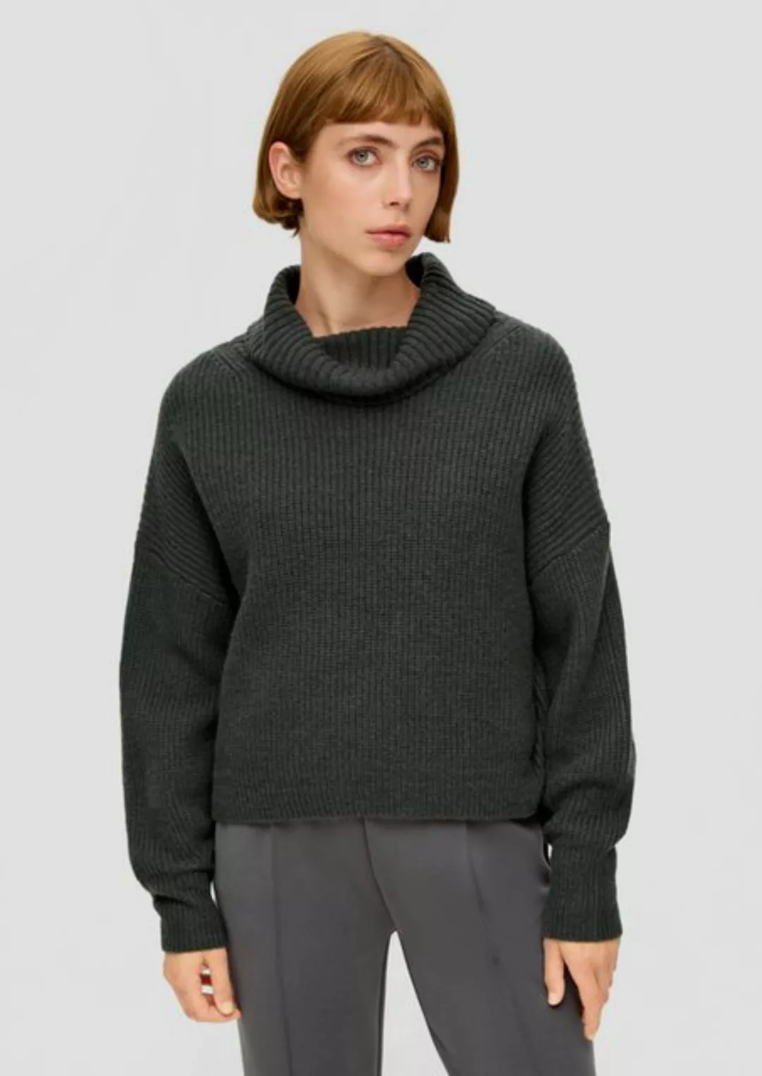 s.Oliver Strickpullover mit überschnittenen Schultern günstig online kaufen