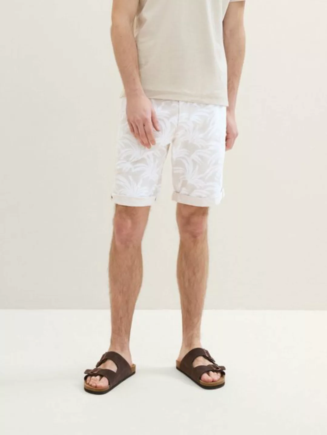 TOM TAILOR Bermudas Regular Chinoshorts mit Allover-Print günstig online kaufen