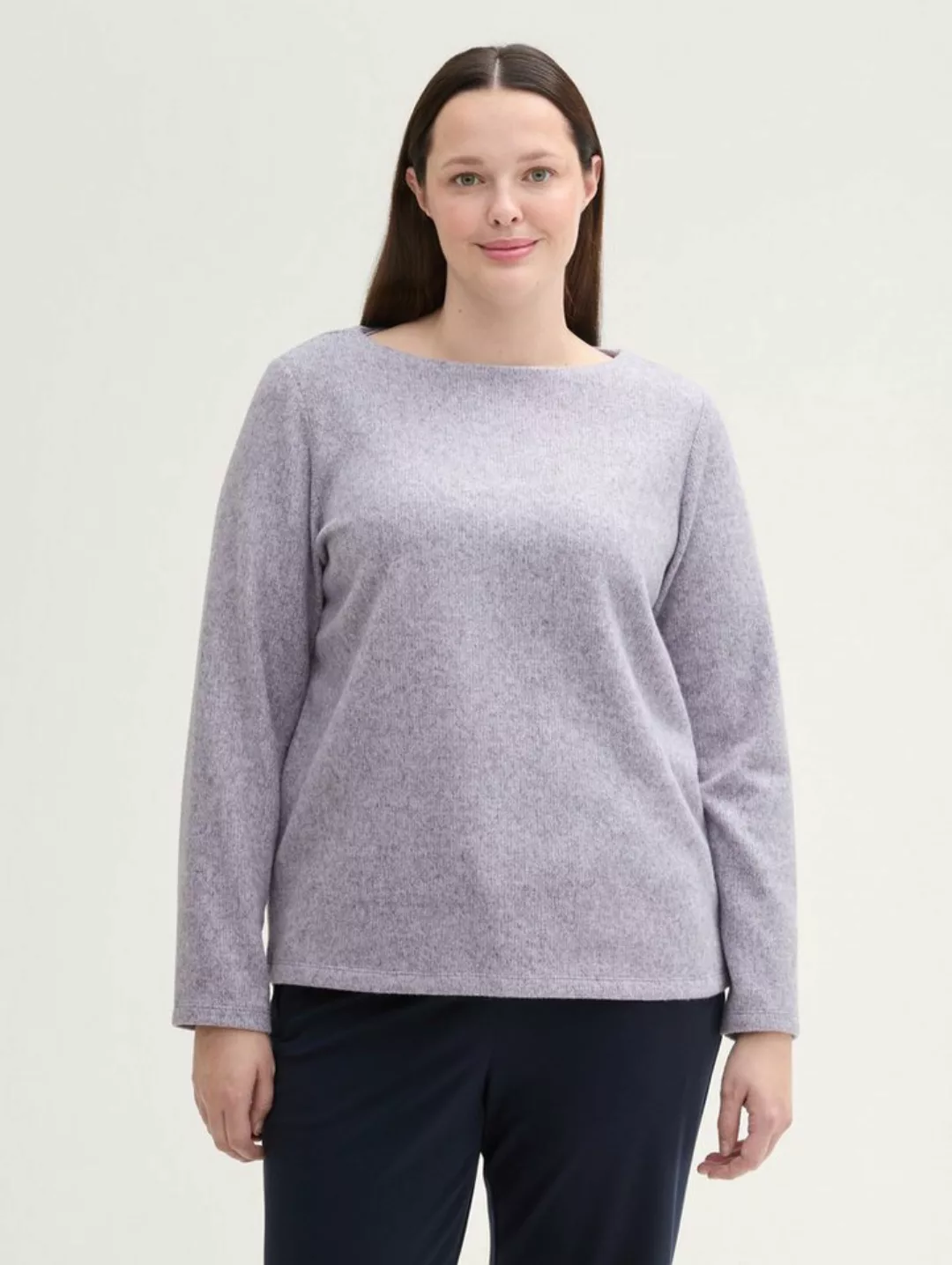 TOM TAILOR PLUS Sweatshirt Plus - Sweatshirt mit Knopfdetails günstig online kaufen