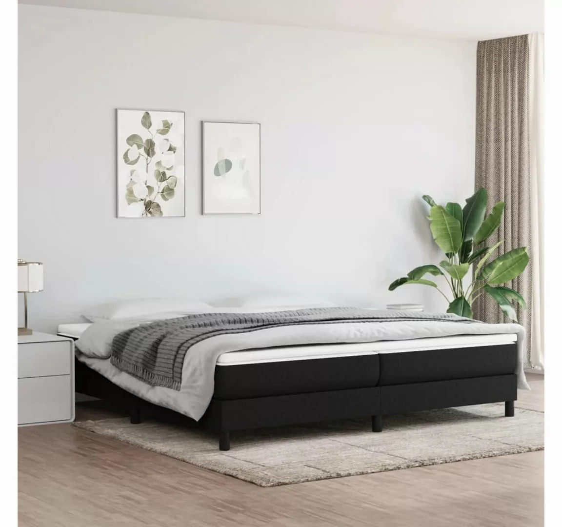 furnicato Bett Boxspringbett mit Matratze Schwarz 200x200 cm Stoff günstig online kaufen