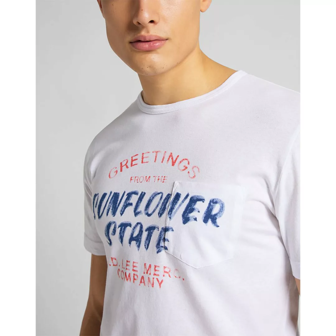 Lee Poster Kurzärmeliges T-shirt S White günstig online kaufen