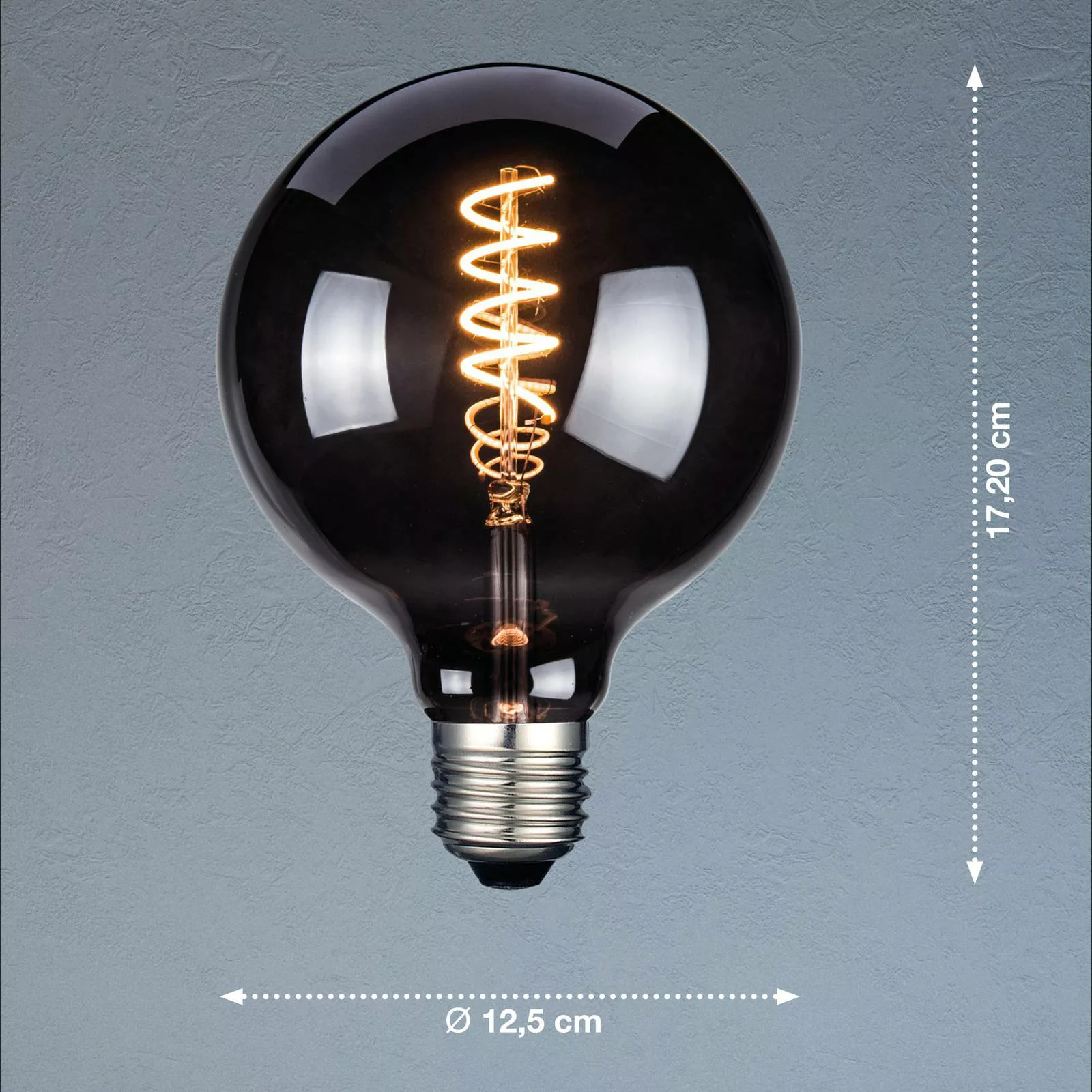 LED-Leuchtmittel, E27, G125, rauchfarben, 4 W, 1800 K, 60 lm günstig online kaufen