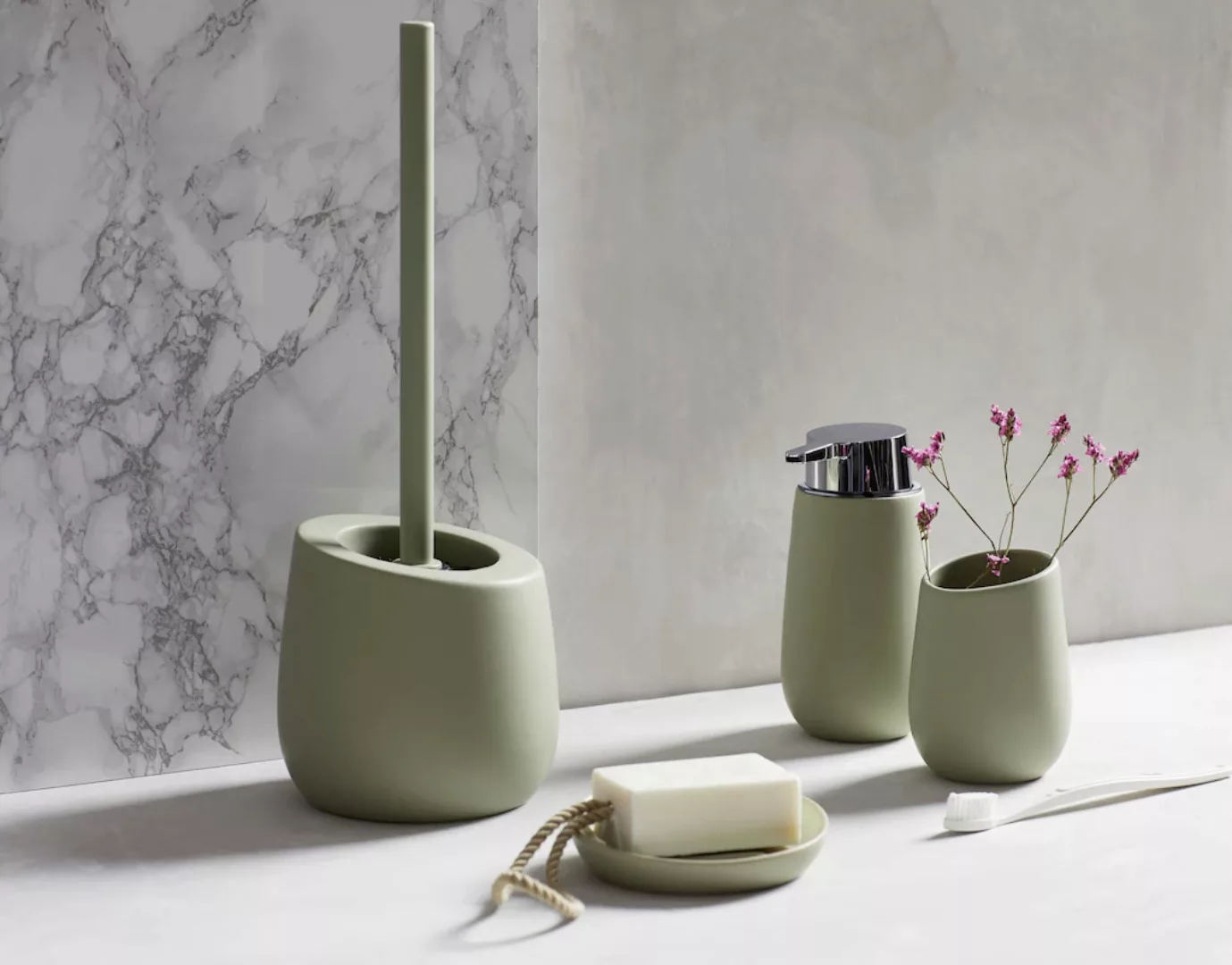 WENKO Badaccessoire-Set »Badi«, (Set, 3 tlg.), aus hochwertiger Keramik günstig online kaufen