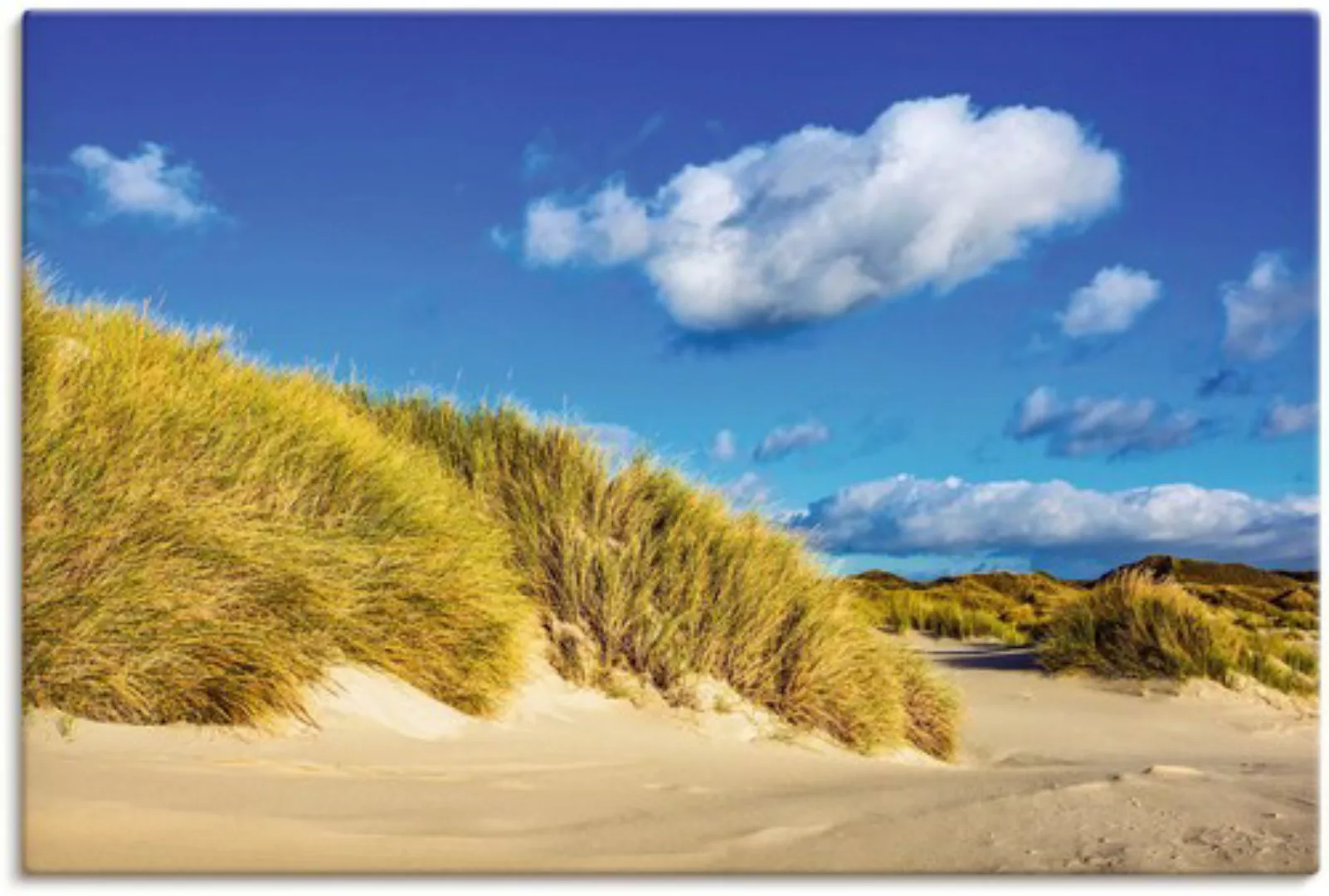 Artland Leinwandbild "Landschaft mit Dünen Insel Amrum", Strandbilder, (1 S günstig online kaufen