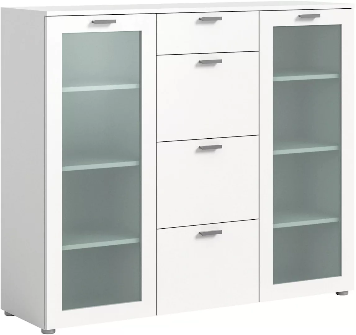 INOSIGN Highboard "Onex, Breite 135 cm, mit Glastür, vielseitig einsetzbar" günstig online kaufen