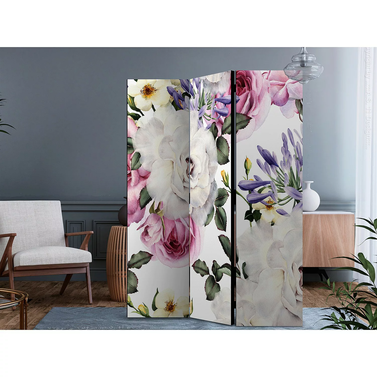 home24 Paravent Floral Glade günstig online kaufen