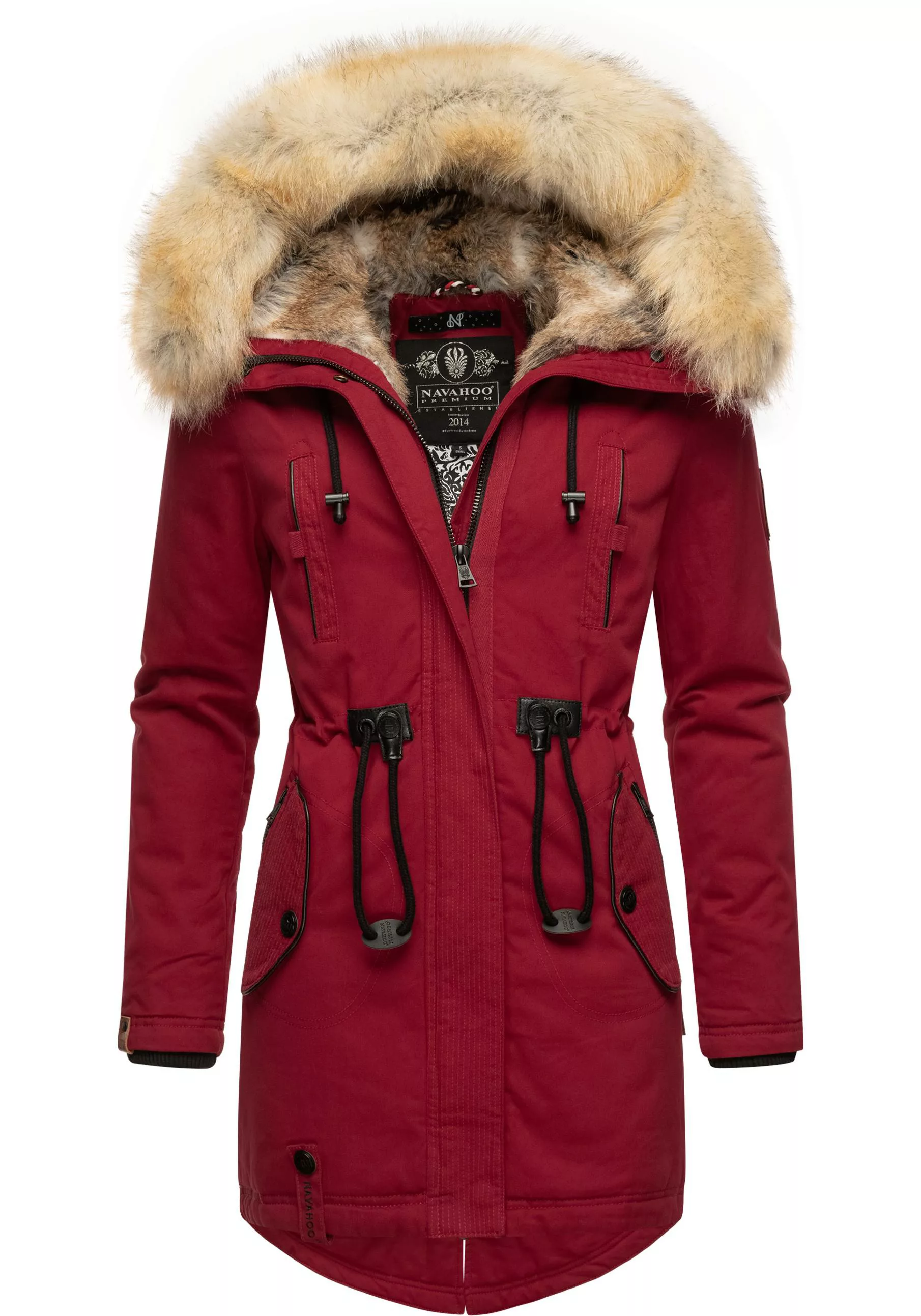 Navahoo Wintermantel Bombii stylischer Damen Winterparka mit Kunstfell-Kapu günstig online kaufen