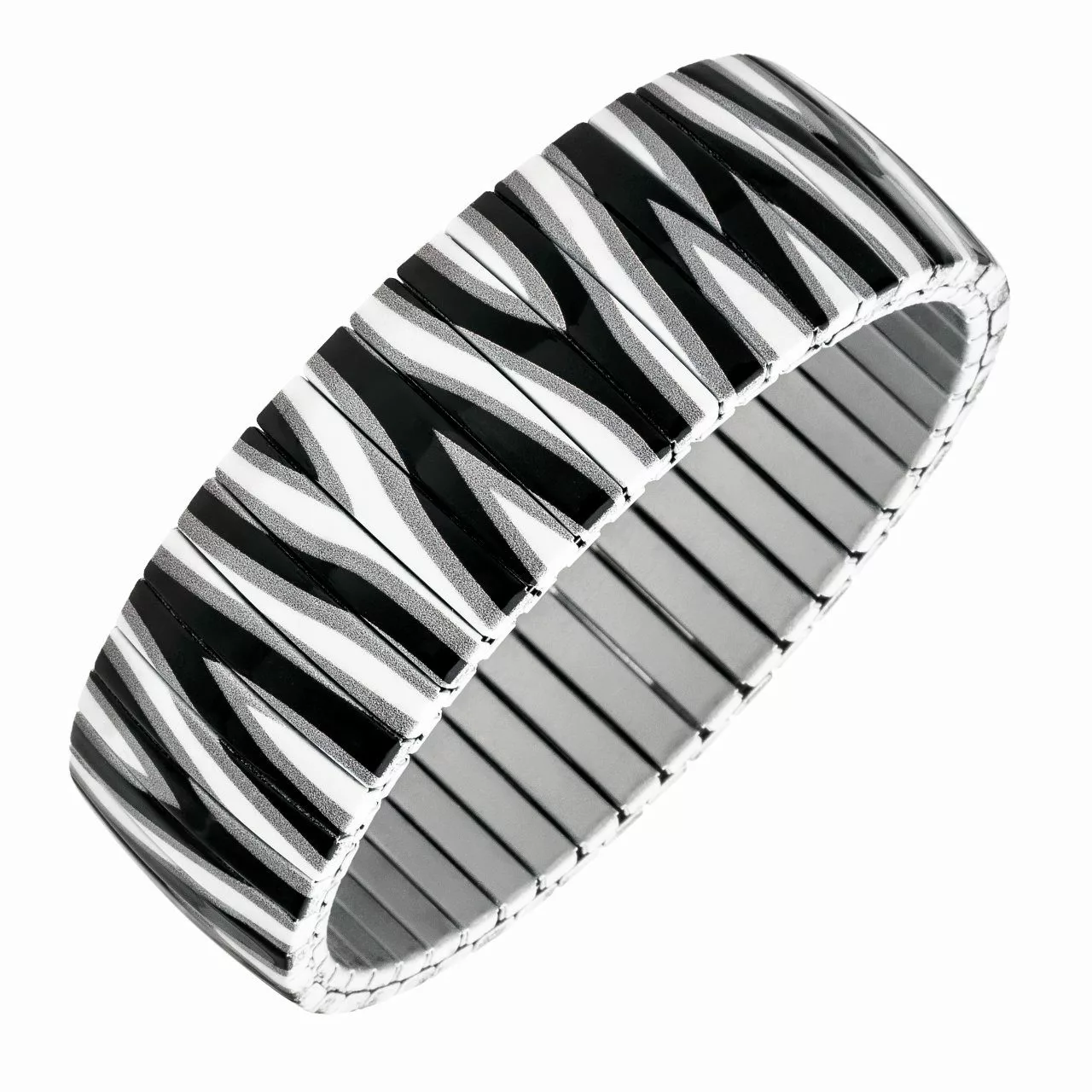 MAGNETIX WELLNESS Edelstahlarmband Flexi-Magnetarmband im Zebra-Design günstig online kaufen