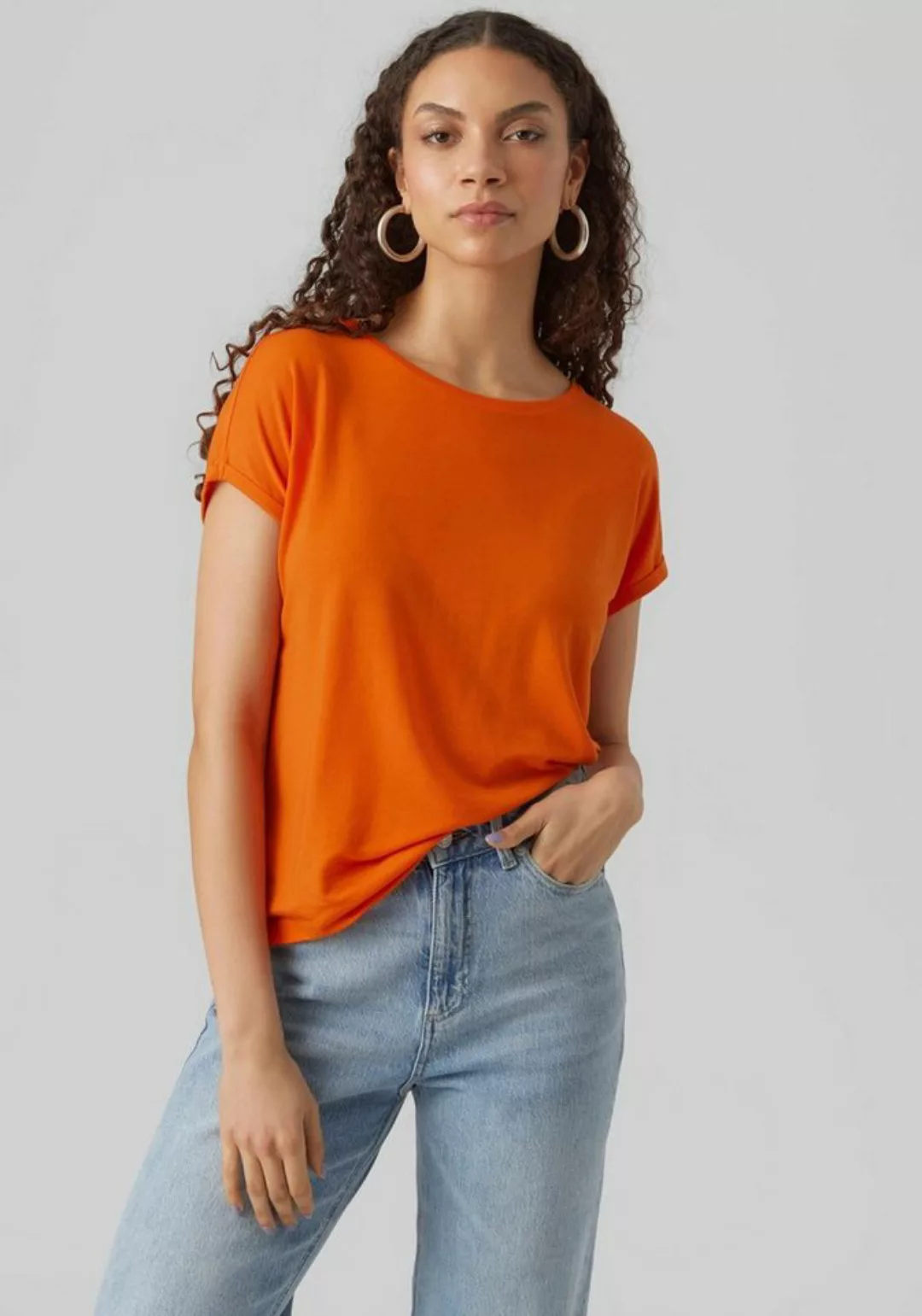 Vero Moda Rundhalsshirt VMAVA PLAIN SS TOP GAJRS NOOS günstig online kaufen