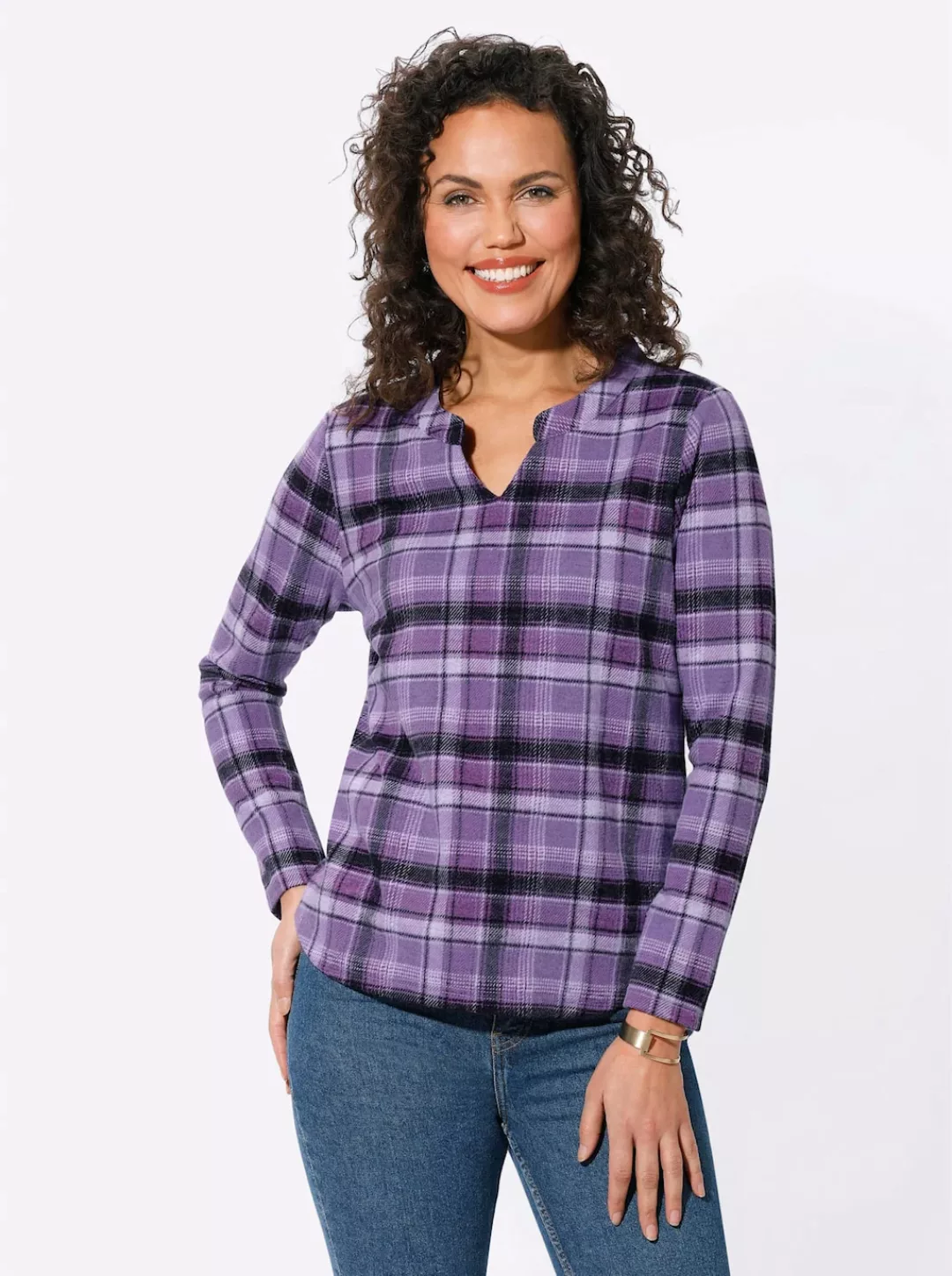 Casual Looks Langarmshirt "Jacquard-Shirt", (1 tlg.) günstig online kaufen