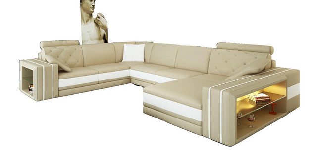 JVmoebel Ecksofa Modernes beiges Ecksofa Polstermöbel Wohnlandschaft Neu XX günstig online kaufen