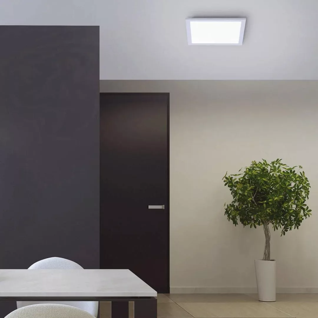 LED-Deckenleuchte Flat, CCT, schwarz, 45 x 45 cm günstig online kaufen