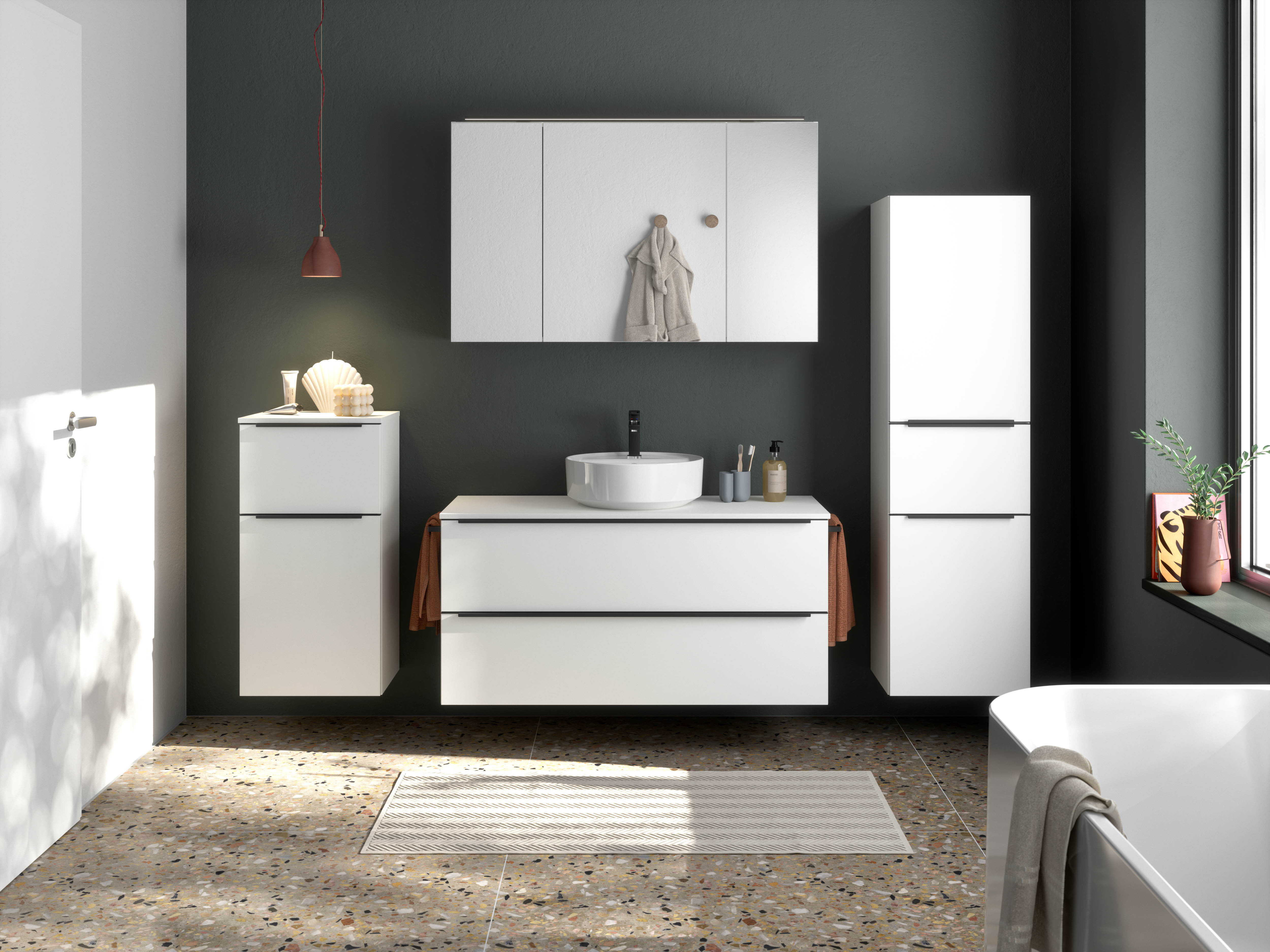 nobilia® Badmöbel-Set »Alvene«, (2 St., vormontiert, mit Soft-Close), inkl. günstig online kaufen