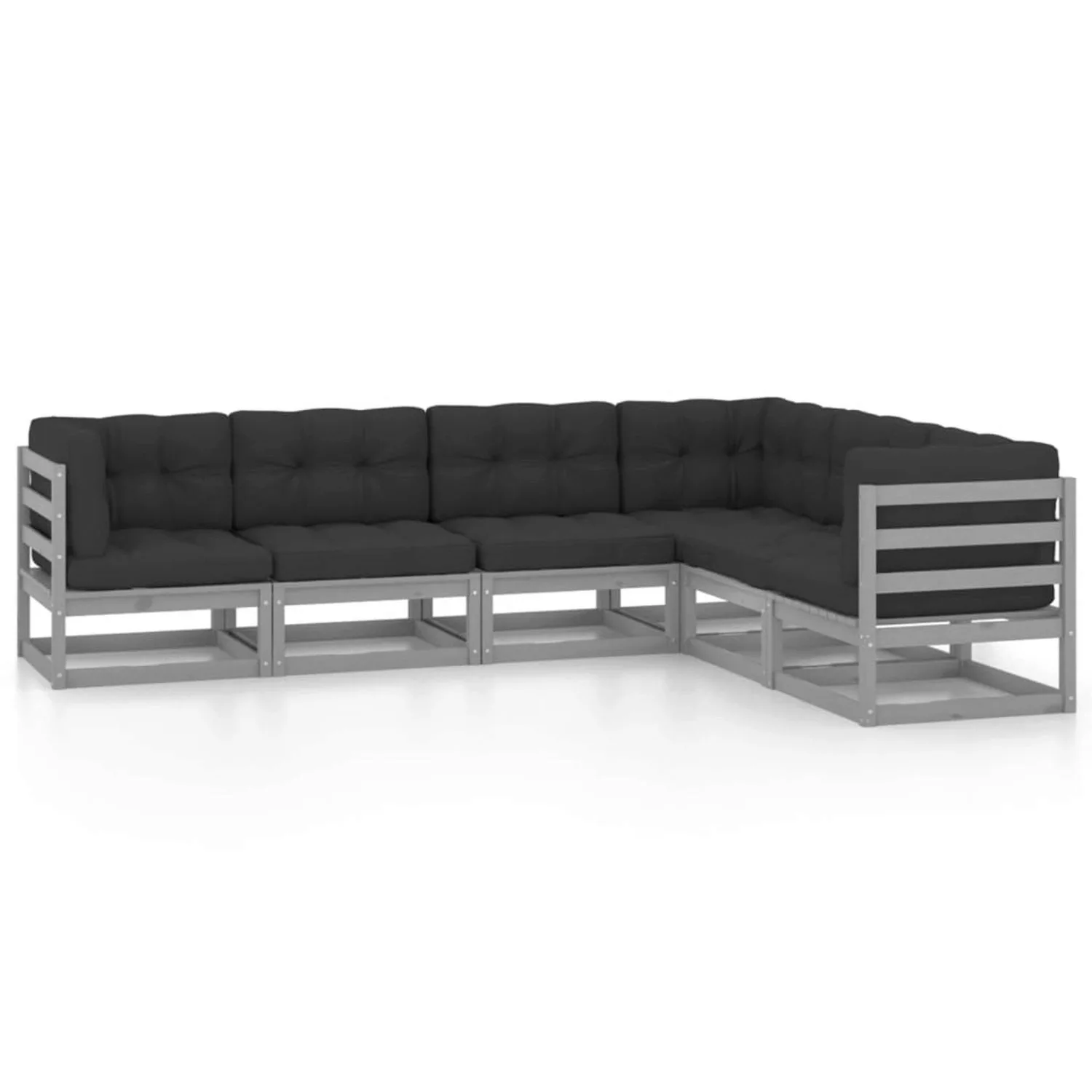 6-tlg. Garten-lounge-set Mit Kissen Kiefer Massivholz günstig online kaufen