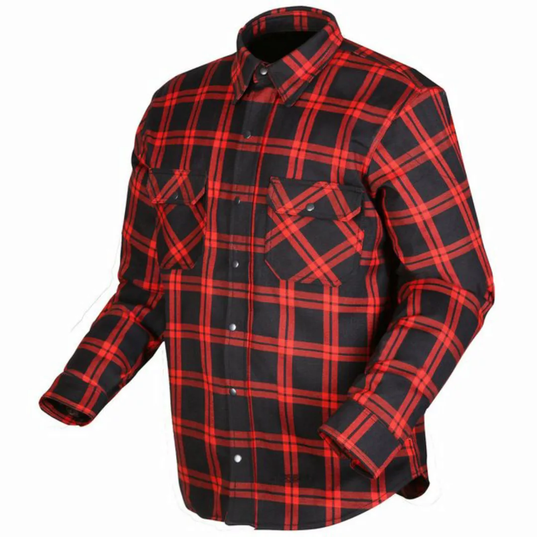 Modeka Motorradjacke Modeka Colden Motorradhemd schwarz / rot Herren 2XL günstig online kaufen