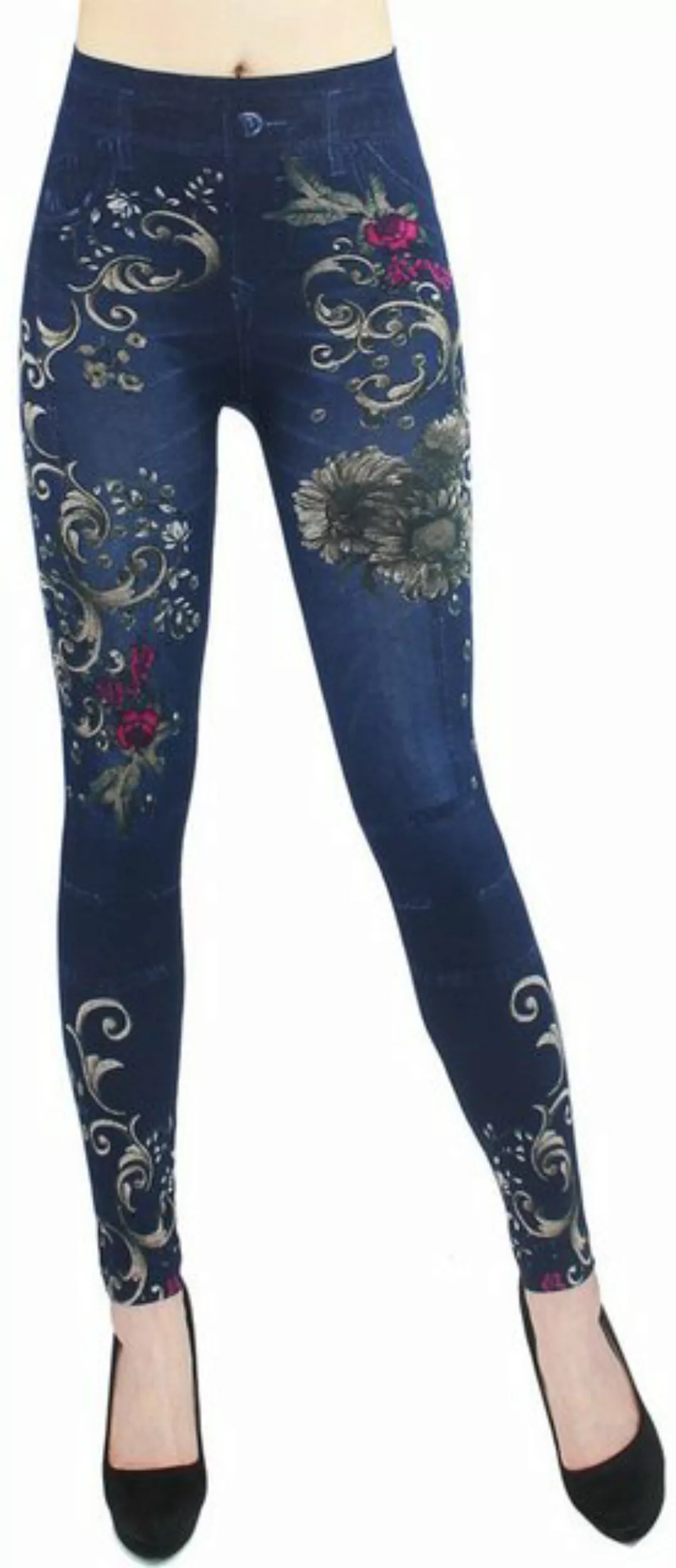 dy_mode Jeggings Damen Jeggings High Waist Leggings in Jeans Optik BequemJe günstig online kaufen