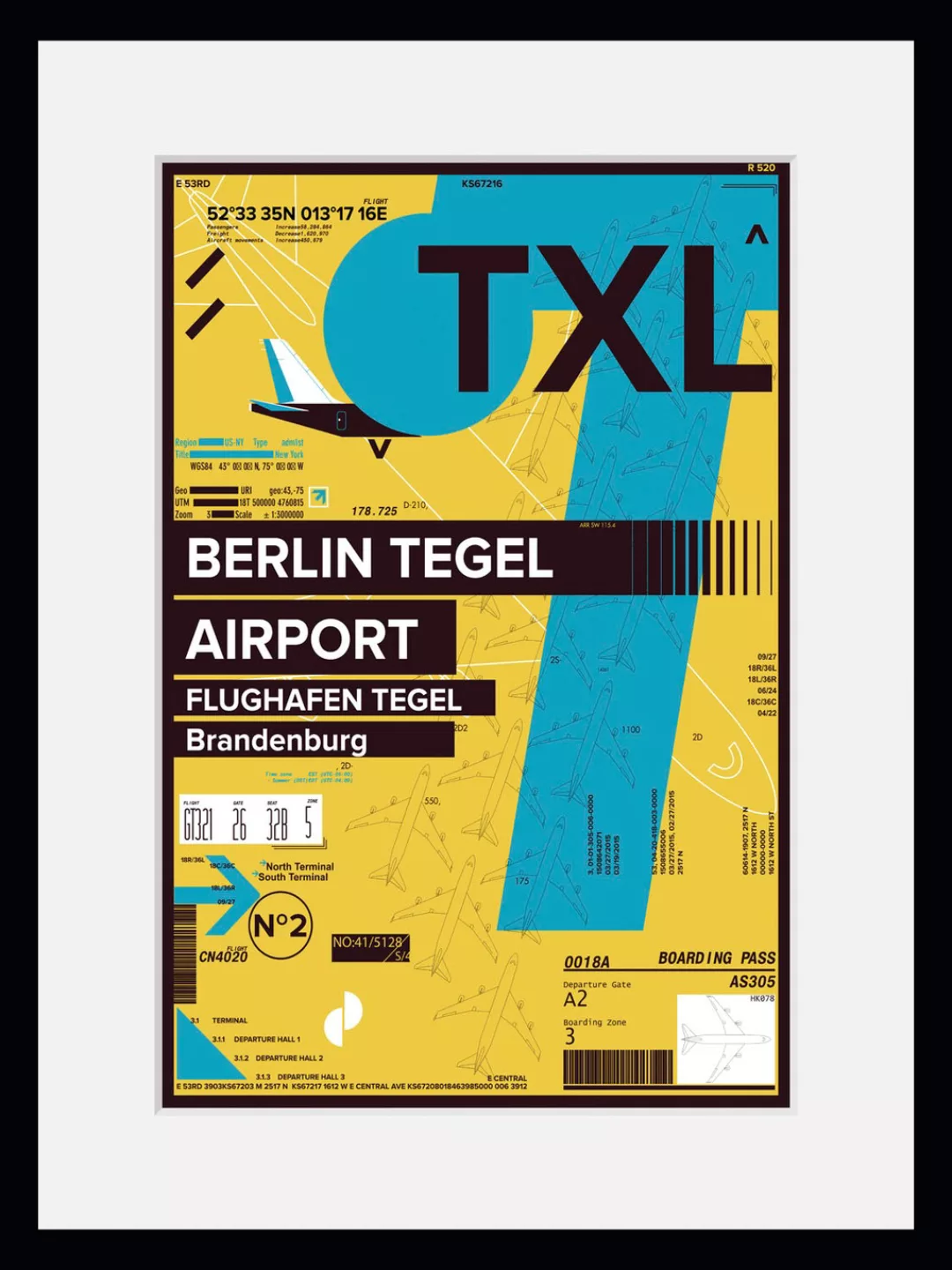 queence Bild "Berlin Flughafen", Flugzeuge-Magazincover-Berlin-Deutschland, günstig online kaufen