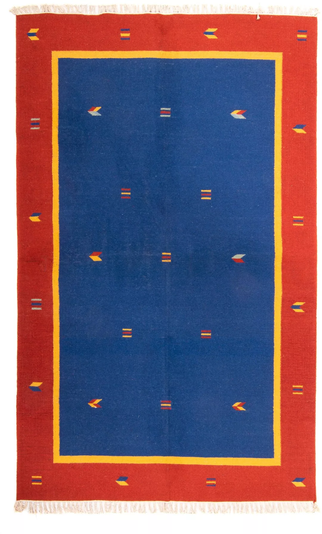 morgenland Wollteppich »Kelim - Trendy - 240 x 170 cm - dunkelblau«, rechte günstig online kaufen