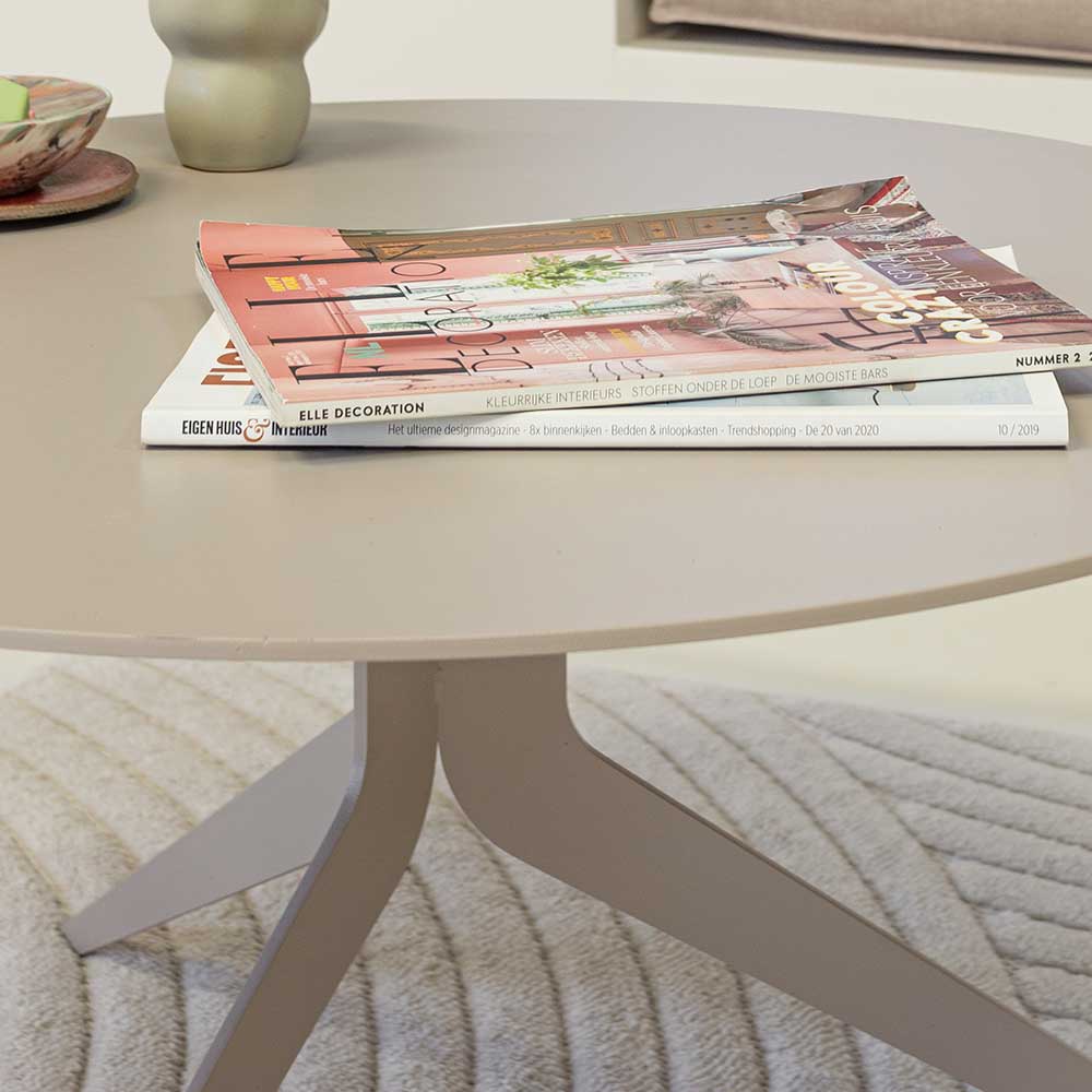 Wohnzimmer Tisch Couchtisch rund aus Metall günstig online kaufen