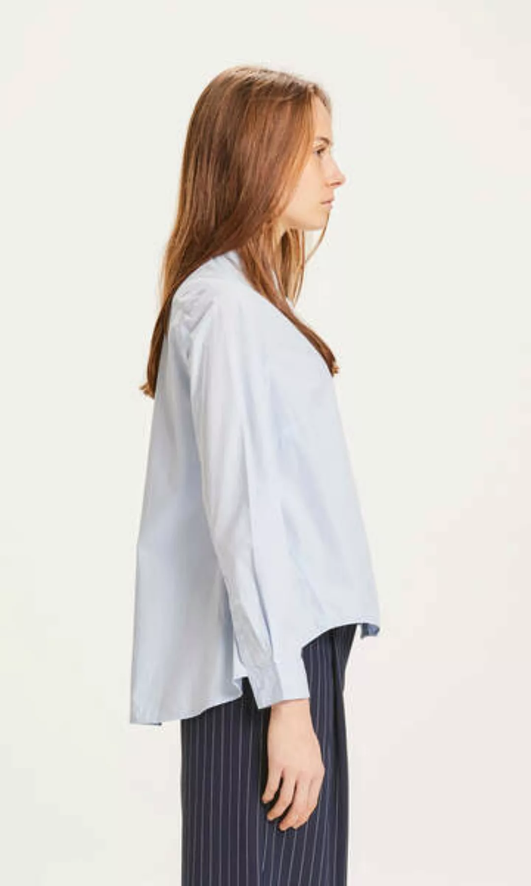 Damen Bluse In A-linie "Jacinta" Aus Biobaumwolle, Farbe Skyway günstig online kaufen