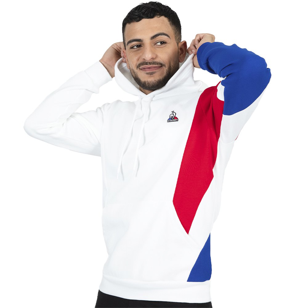 Le Coq Sportif Tri N°1 Kapuzenpullover M New Optical White / Blue Electro / günstig online kaufen