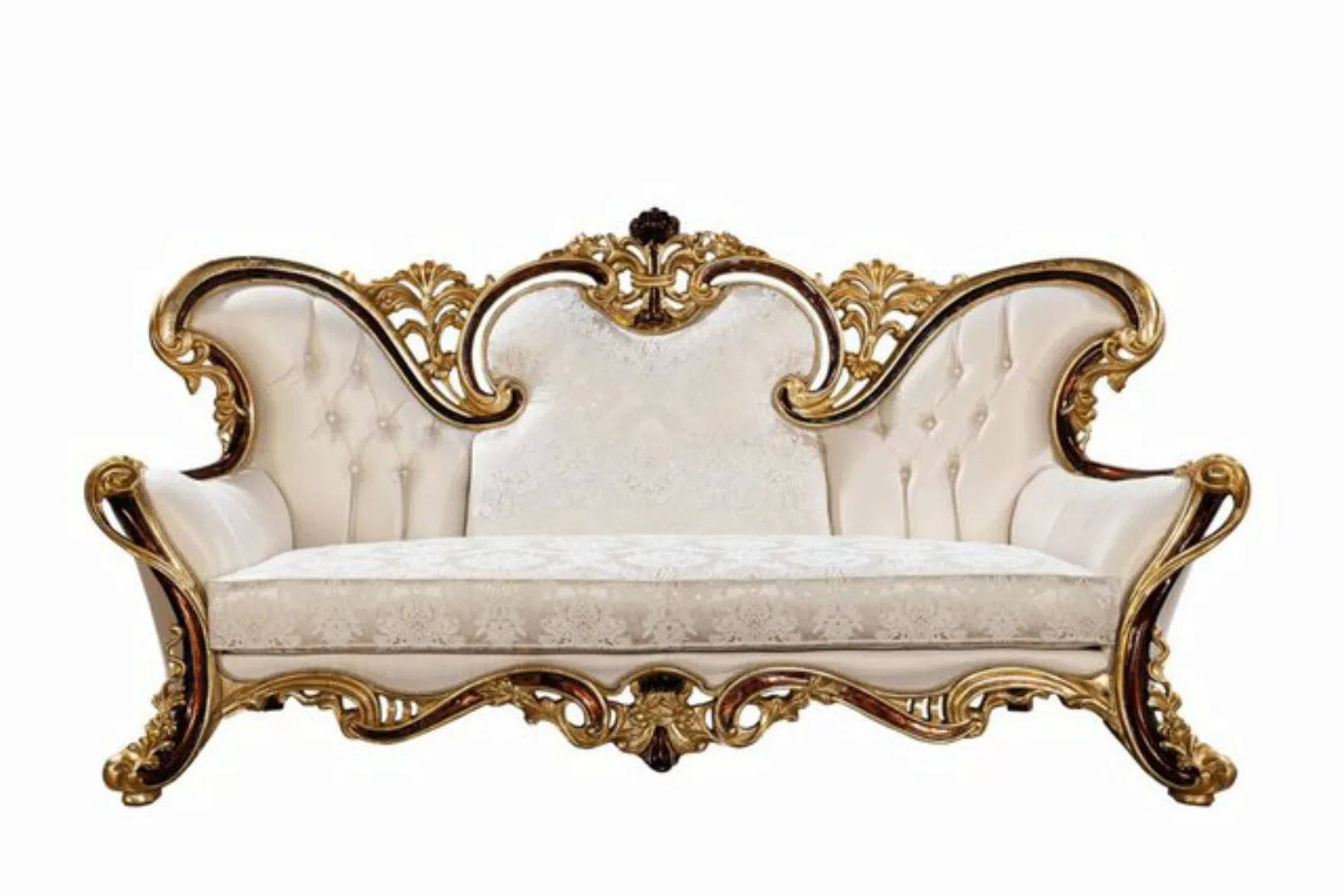 Xlmoebel Chesterfield-Sofa Dreisitzer Sofa in königlichem Design aus Stoff, günstig online kaufen