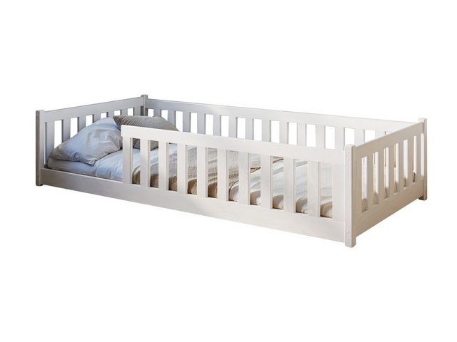 Kids Collective Kinderbett Bodenbett 90x200 cm Bett mit Rausfallschutz & La günstig online kaufen
