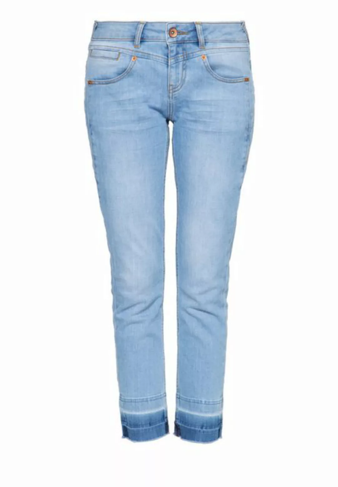 ATT Jeans 5-Pocket-Jeans Zoe mit offenen Saumkanten und vorderer Passenabtr günstig online kaufen