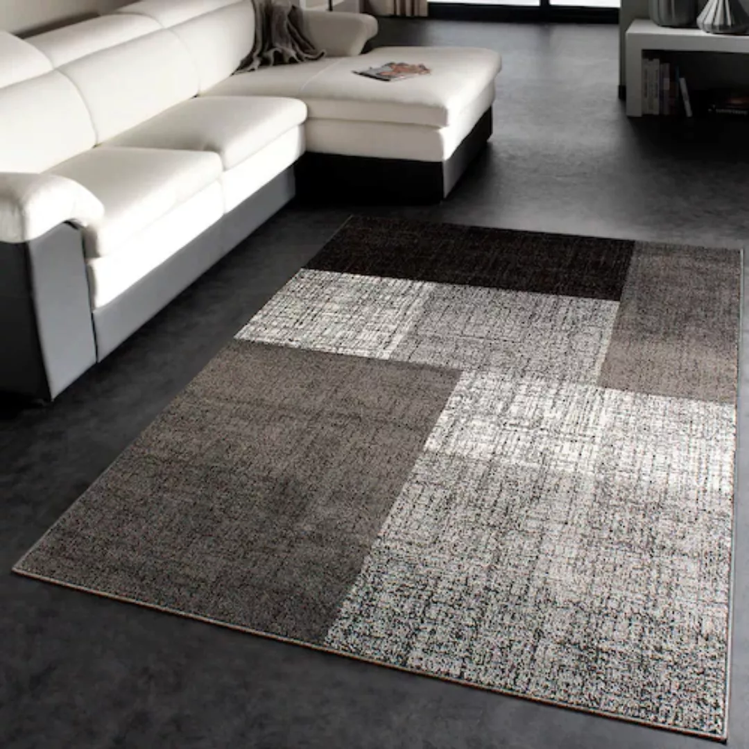 Paco Home Teppich »Mondial 105«, rechteckig, Kurzflor, modernes Karo Muster günstig online kaufen