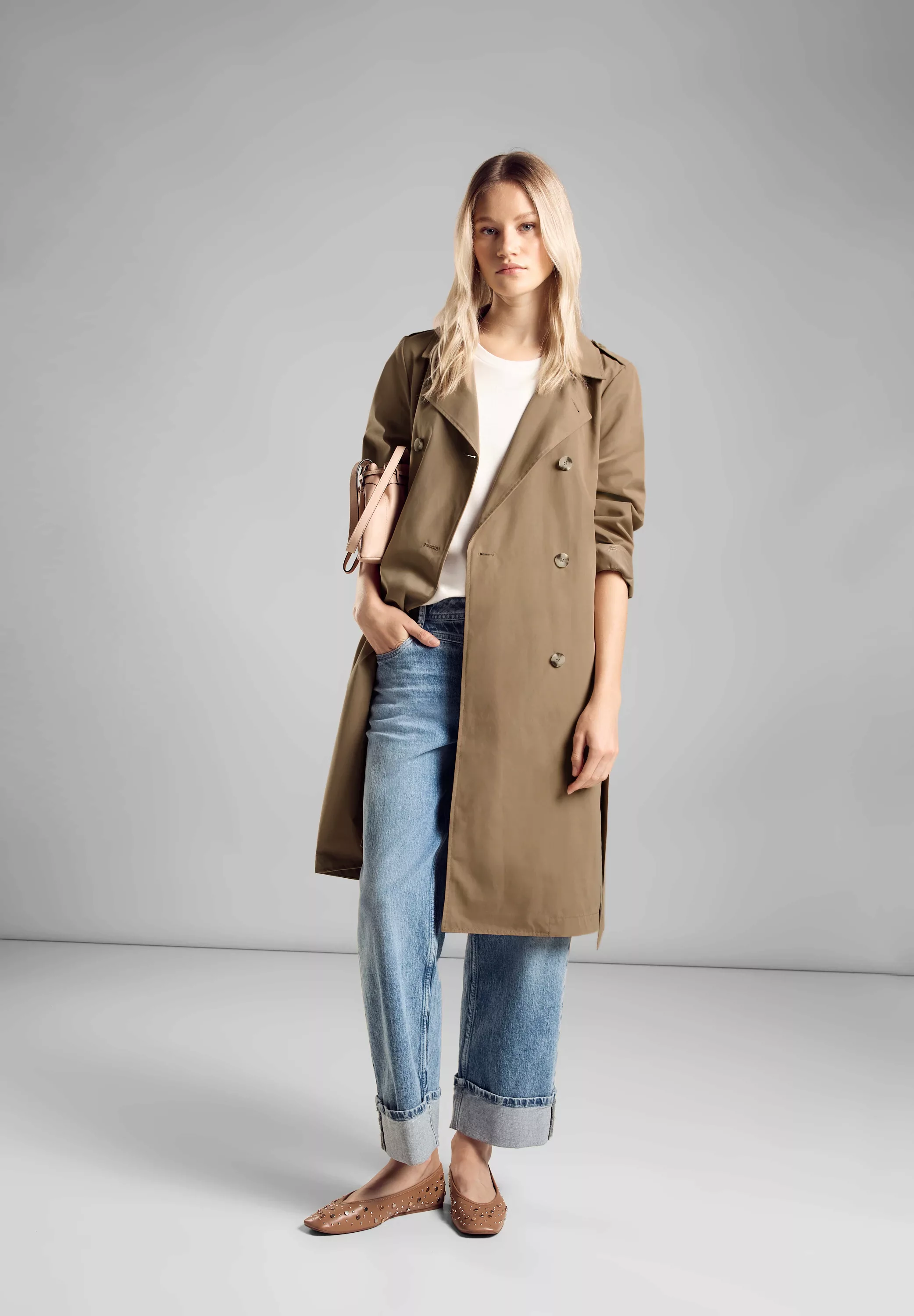 STREET ONE Outdoorjacke, ohne Kapuze, mit Bindegürtel günstig online kaufen