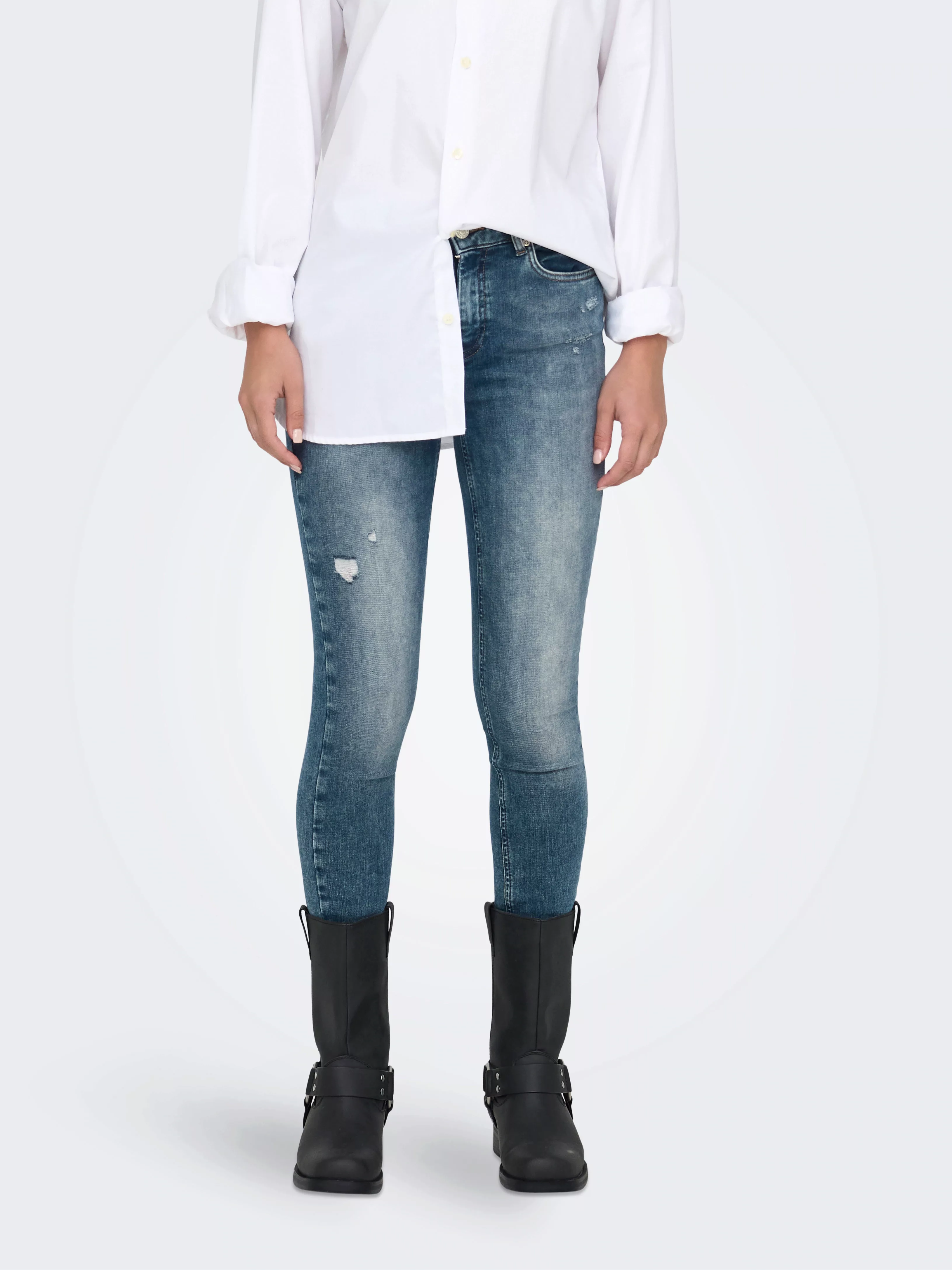 ONLY Skinny-fit-Jeans "ONLBLUSH MID SKIN ANK RW DNM REA593 NOOS" günstig online kaufen