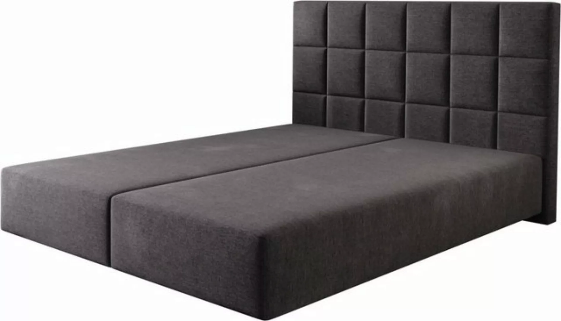 DELIFE Boxspringbett Dream-Fine, Mikrofaser Schwarz 160x200 cm günstig online kaufen