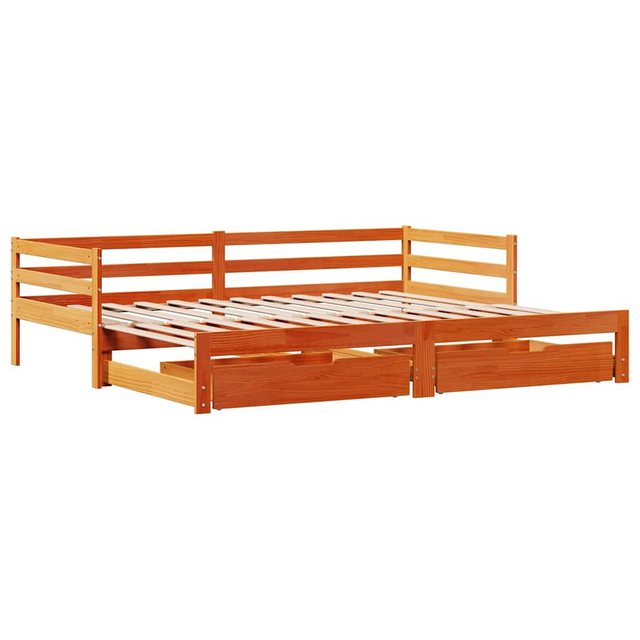 vidaXL Bett Tagesbett Ausziehbar mit Schubladen 90x190 cm Massivholz Kiefer günstig online kaufen