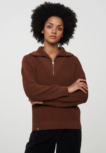 Damen Strickpullover Aus Baumwolle (Bio) | Troyer Magnolia günstig online kaufen