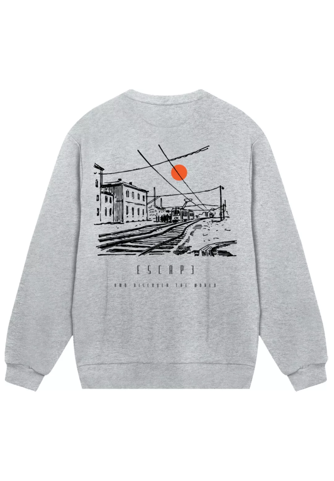 F4NT4STIC Sweatshirt "Escape Discover the World Town Train Station", Premiu günstig online kaufen