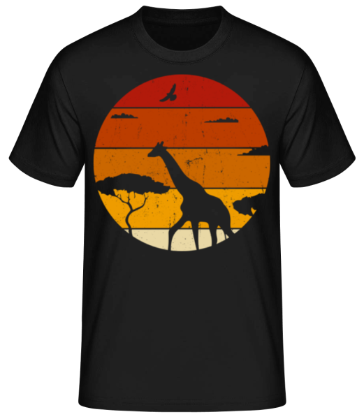 Retro Sonnenuntergang Giraffe · Männer Basic T-Shirt günstig online kaufen
