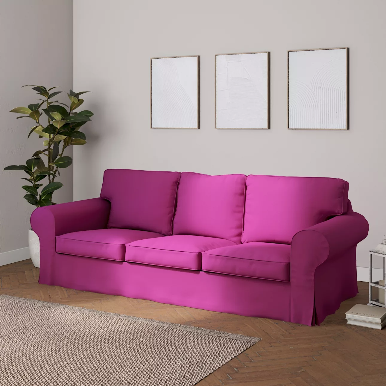 Bezug für Ektorp 3-Sitzer Schlafsofa, neues Modell (2013), amarant, 40cm x günstig online kaufen