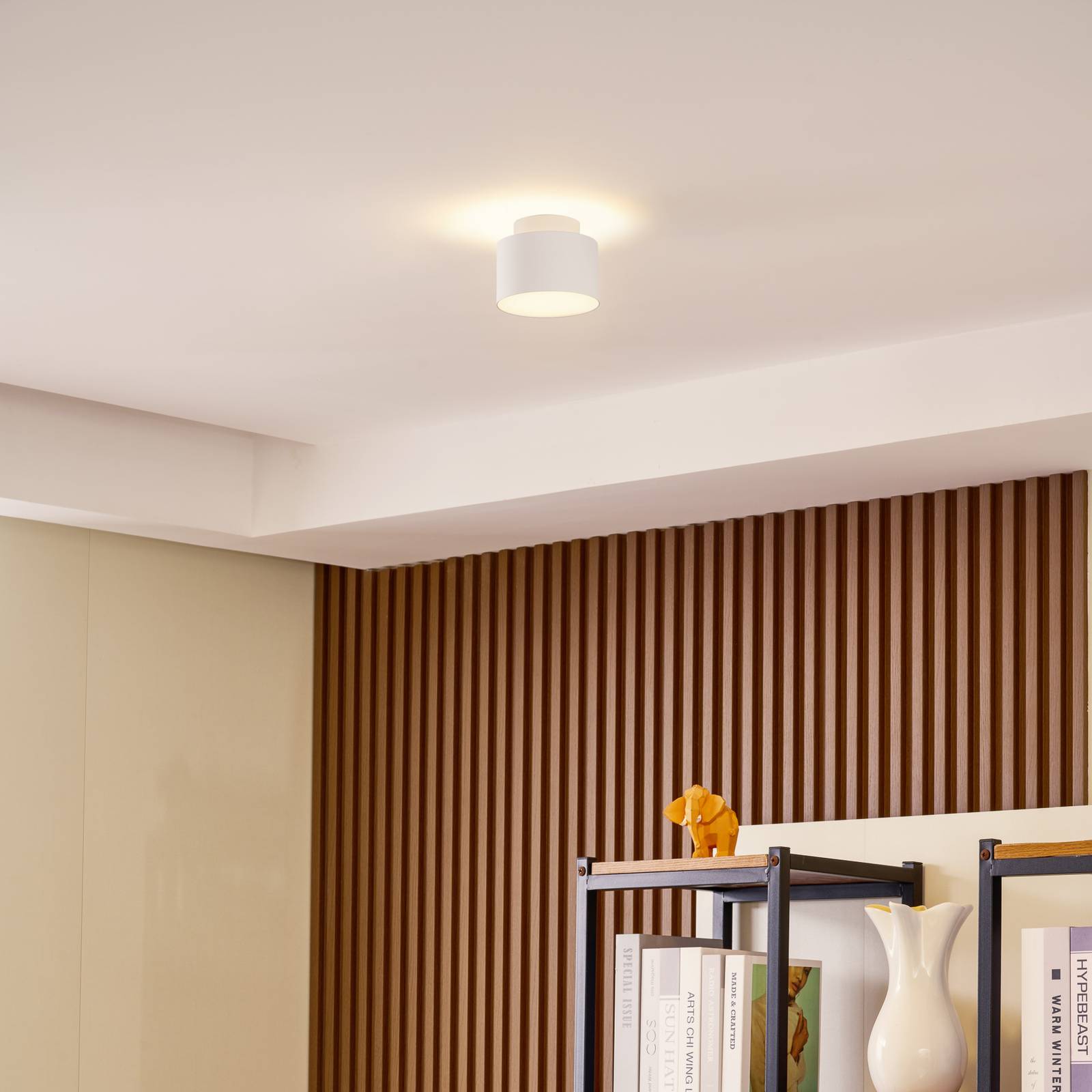 Lindby LED-Strahler Nivoria, 11 x 8,8 cm, sandweiß, Alu günstig online kaufen