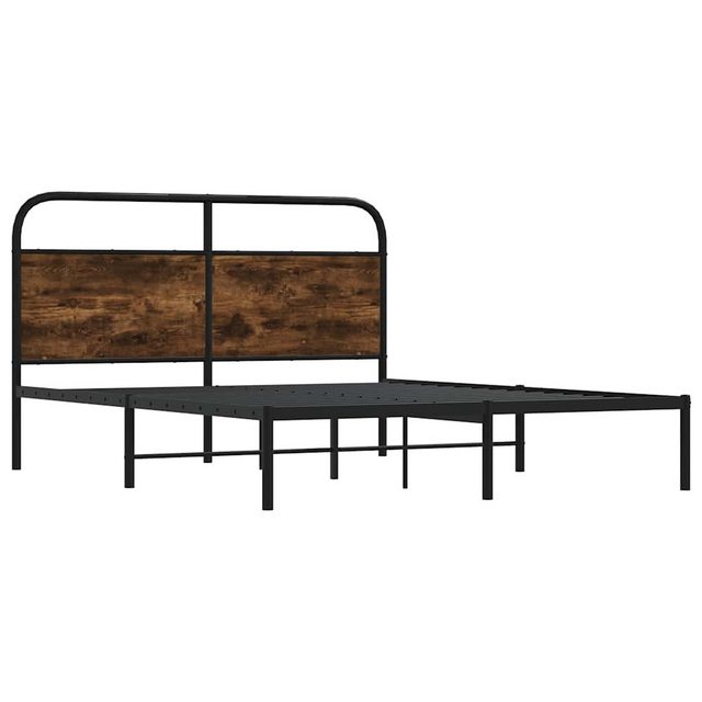 vidaXL Bett Bettgestell ohne Matratze 120x200 cm Räuchereiche Holzwerkstoff günstig online kaufen