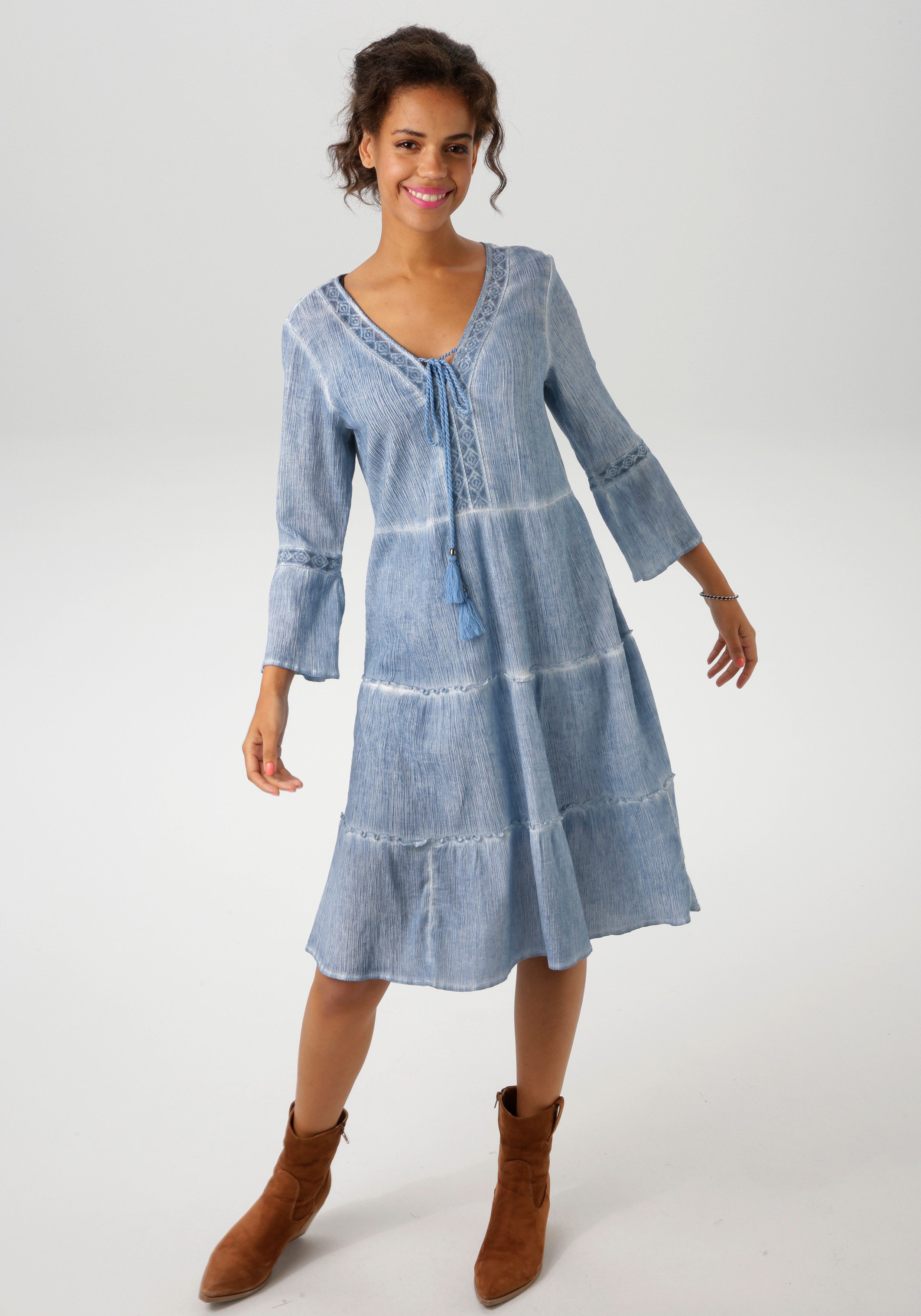 Aniston CASUAL Tunikakleid (mit Jersey-Unterkleid) mit günstig online kaufen